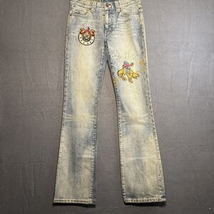 Western Denim Bank Women’s Jeans Flower Rodeo Horseshoe Embroidered Size 27
